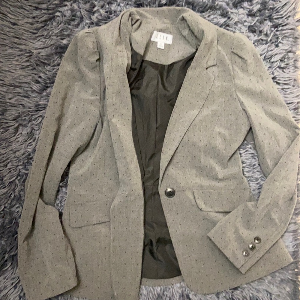 Gray Polka Dot Blazer